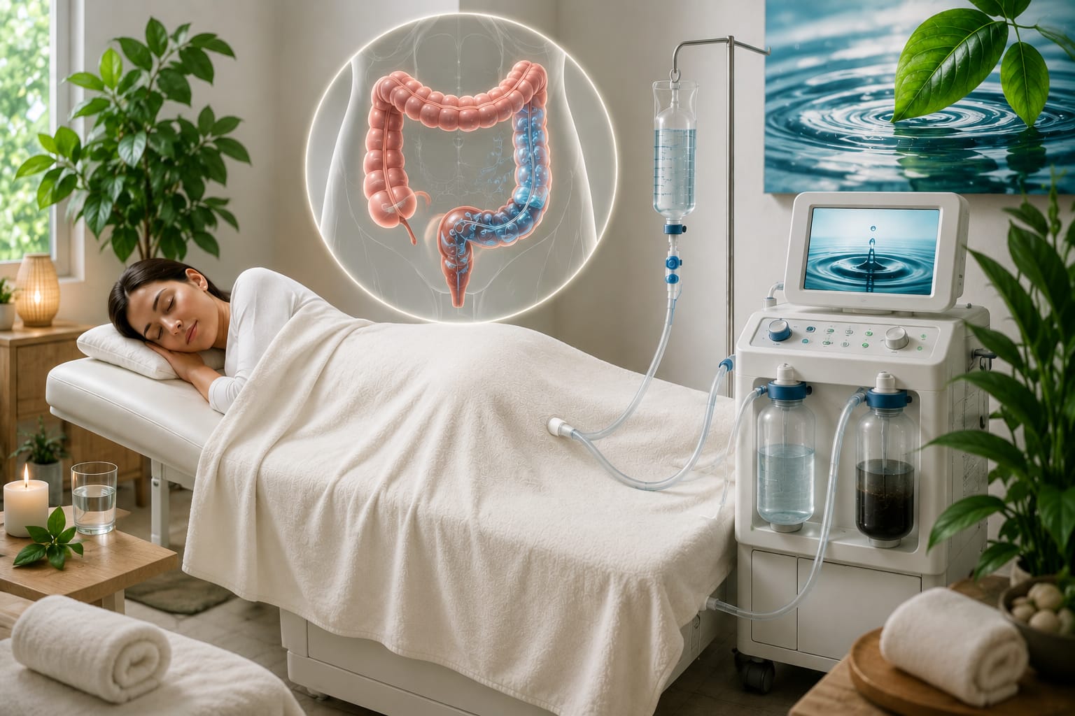 Colonterapia para limpieza intestinal profunda y restauracion funcional